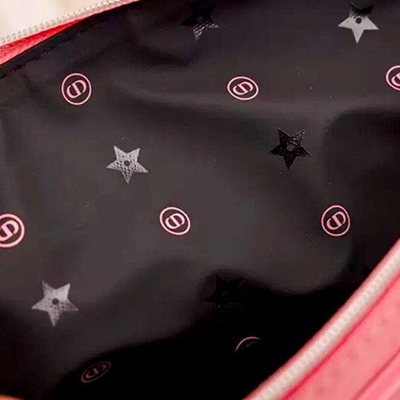 Beauty Pink Cosmetic Makeup Bag Pouch Suede 100% - Picture 5 of 7